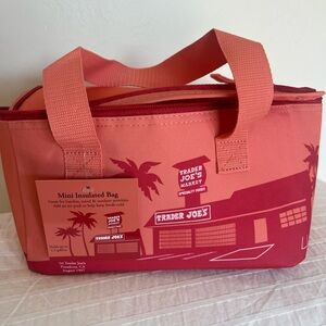 Trader Joe's peach mini cooler  Insulated Food Storage Bag